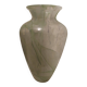 Frosted green and white glass vase