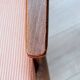 Fauteuil scandinave en velours tricoté rose corail clair