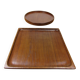 2 solid teak platters from Denmark - Wiggers