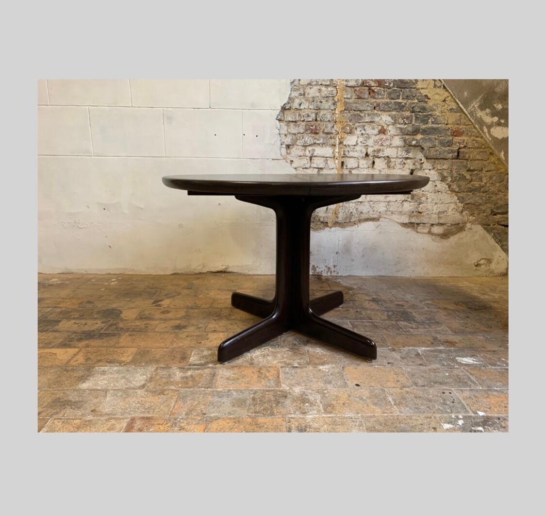 Dark wood extendable dining table, 1970s