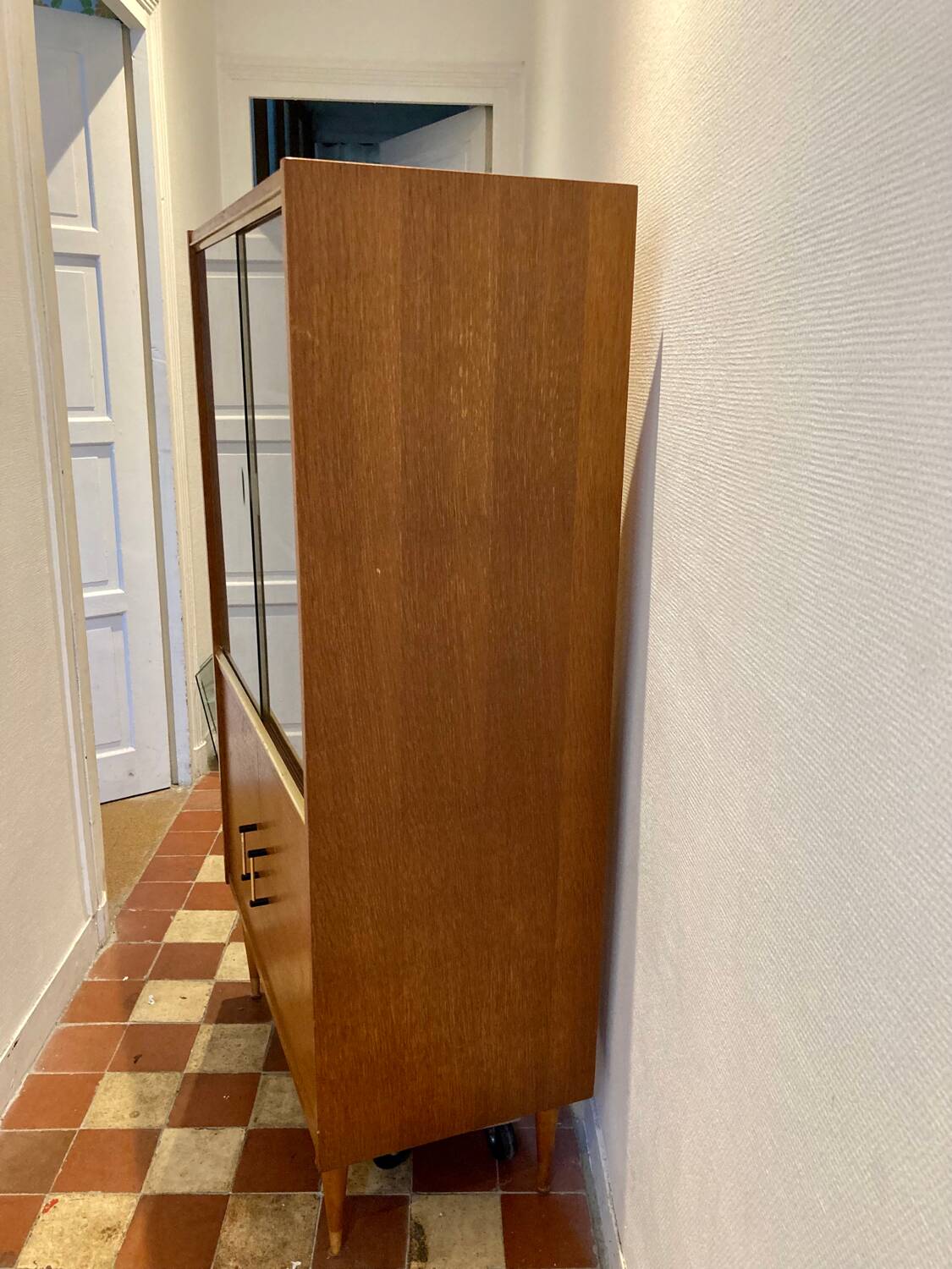 Vintage Scandinavian design display cabinet