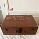 Large wooden trunk suitcase with Tunisia inscription