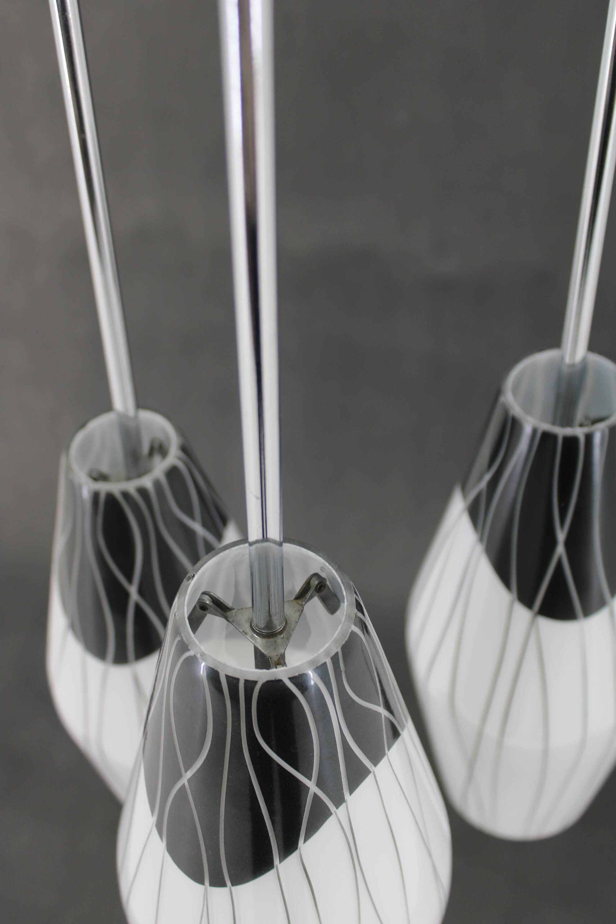 1970s Glass Pendant , Czechoslovakia