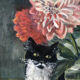 Tableau 1932 "le chat aux dahlias"