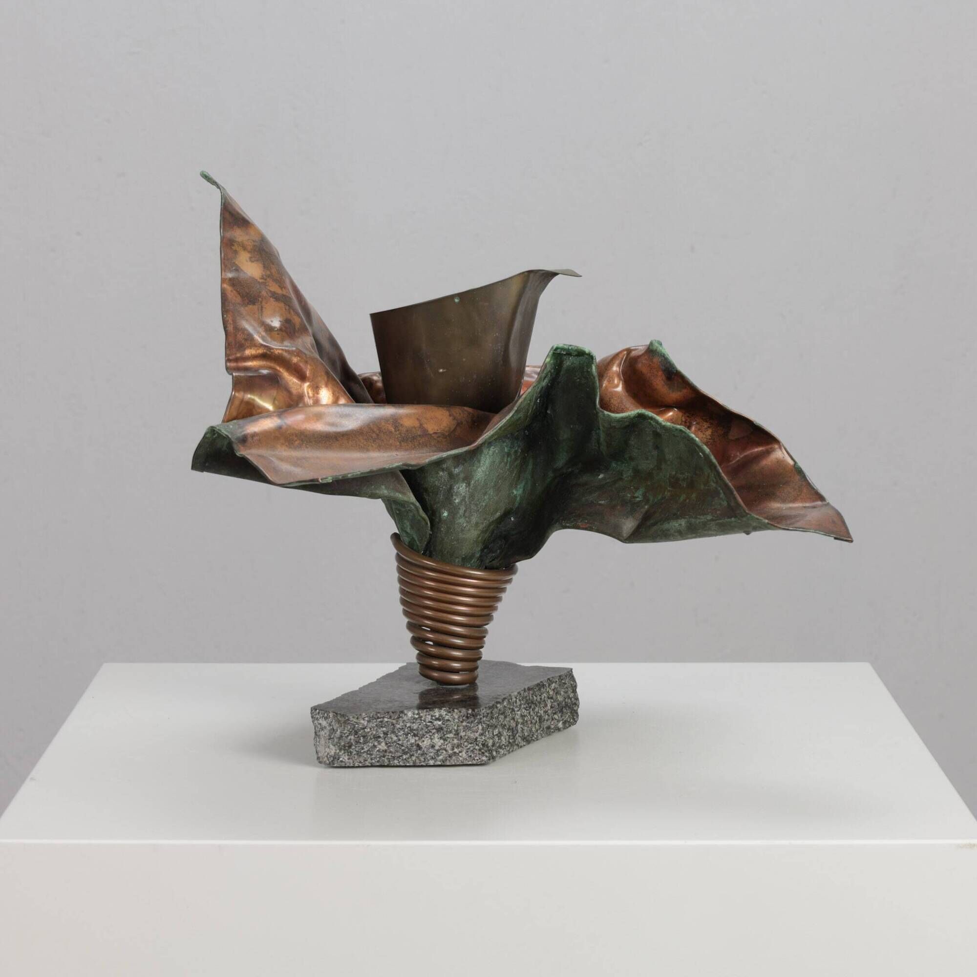 Sculptural copper vase by Bart van Bekhoven, Netherlands, 1980s