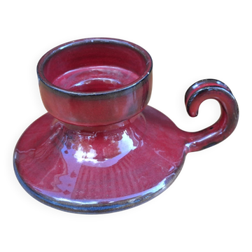 Céramique Gérard Hofmann Bougeoir France Vallauris Rouge
