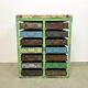 Vintage industrial iron chest of drawers, 1950s