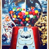 Original vintage pop art photo realism poster reissue of Charles Bell's "Gumball XV 1983"