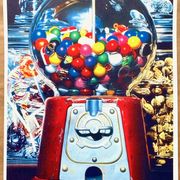Original vintage pop art photo realism poster reissue of Charles Bell's "Gumball XV 1983"
