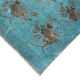 Handmade hi-low pile oriental 1980s 166 cm x 264 cm turquoise rug