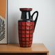 Fat Lava ceramic vase with relief texture, West German pottery, 1970s