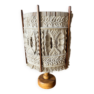 Lampe vintage en macramé