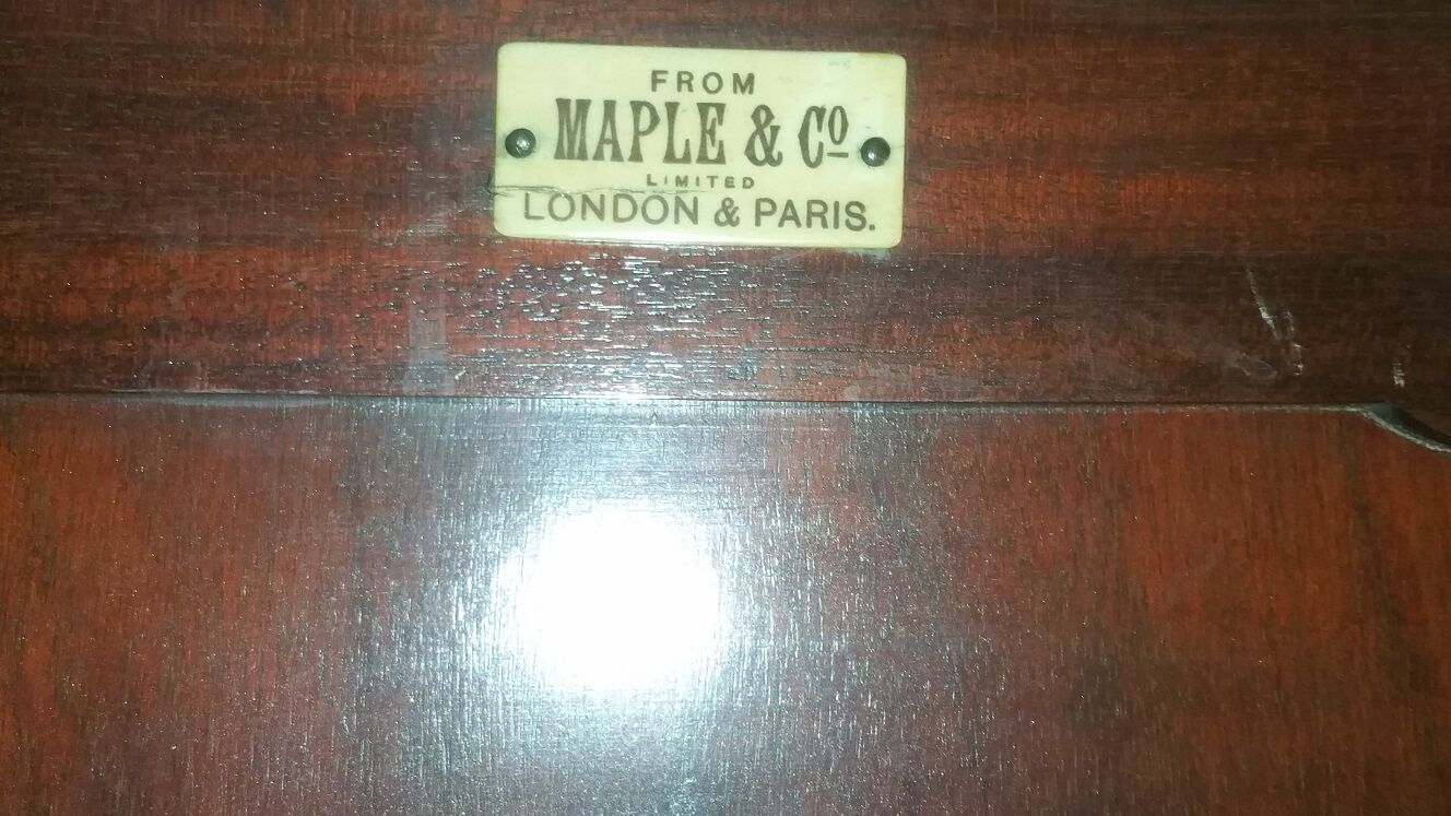 Maple&Co. Victorian Mahogany Cabinet