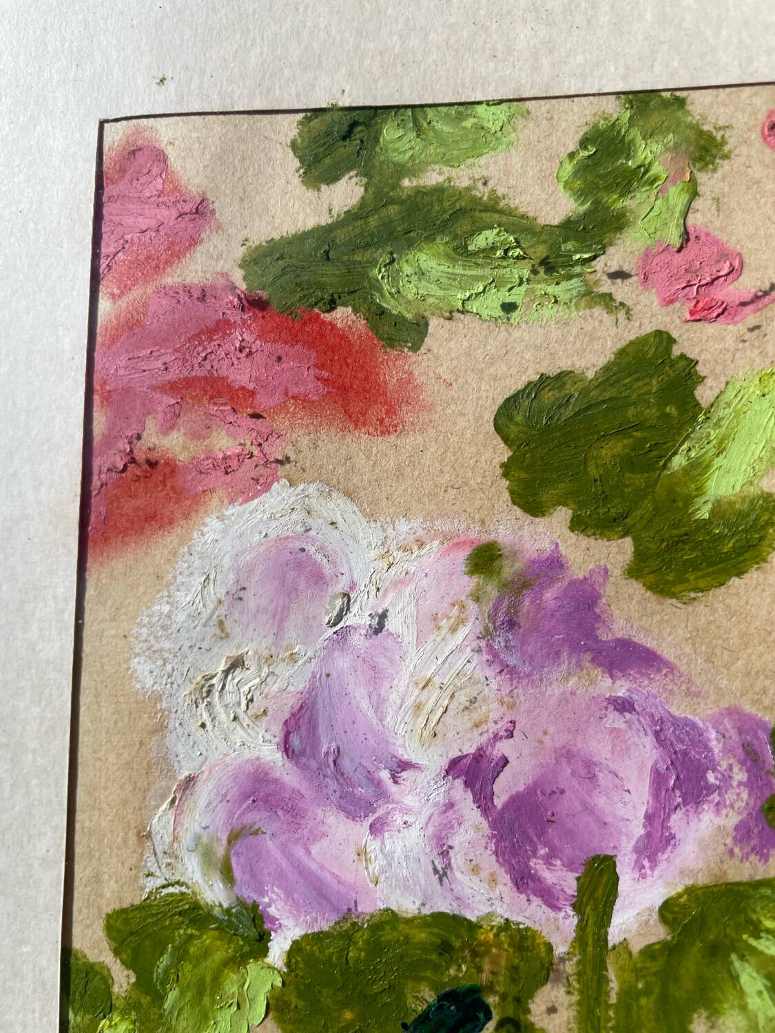 Painting bouquet of flowers painted in oil