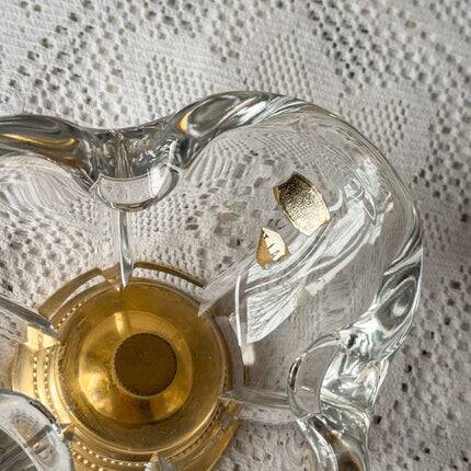 Ashtray/trinket dish in white crystal Val Saint Lambert Belgium