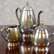 Service à café/thé en argent, années 1930, ensemble de 3 pièces