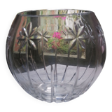 Vase cristal taillé l de forme ronde