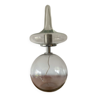 Vintage blown glass lamp from the 70s