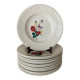Vintage-Set of 14 soup plates-floral pattern