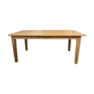 Raw wooden farm table