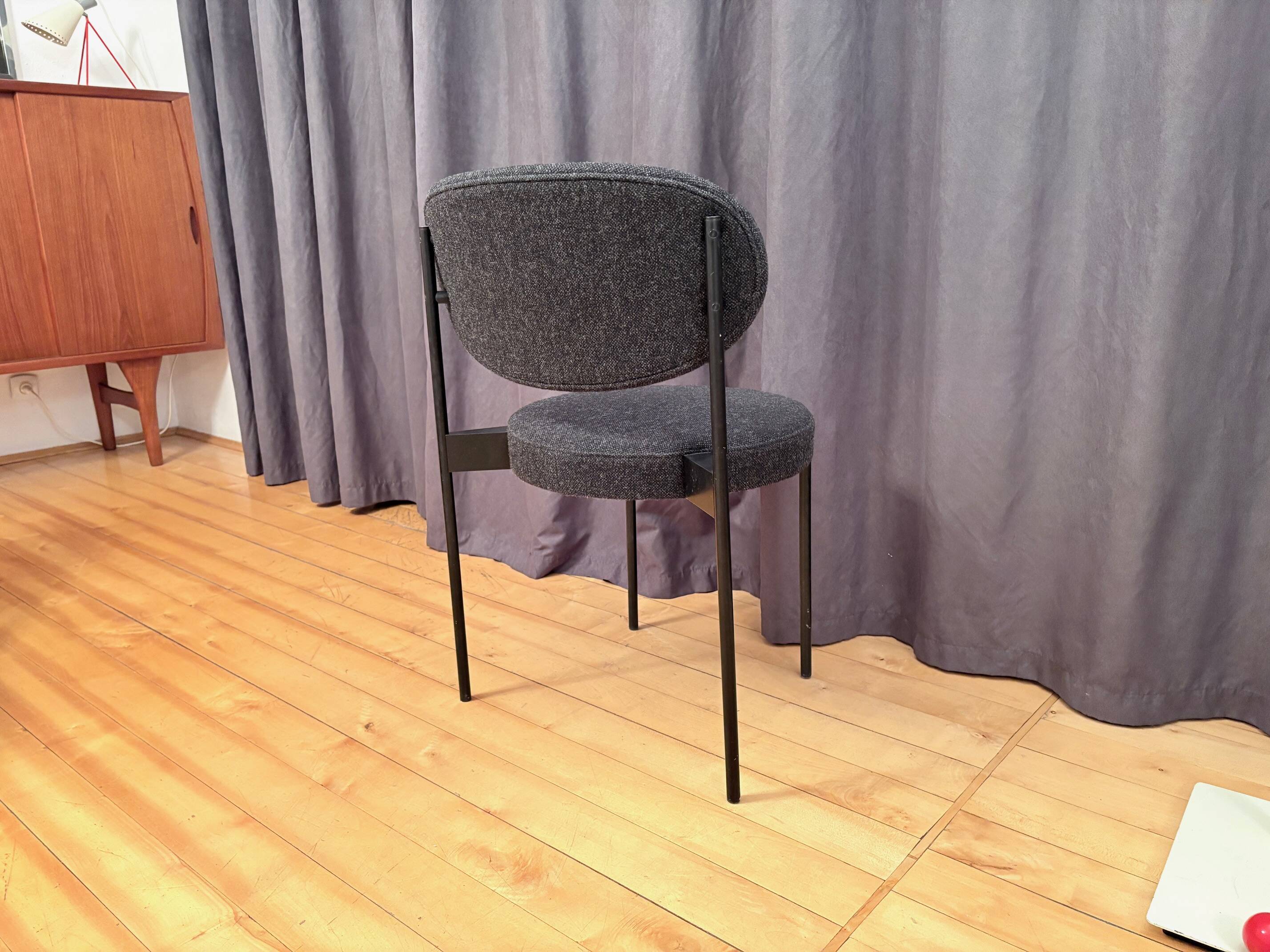 Chair 430 designed by Verner Panton, Verpan, Denmark, signed by Peter.