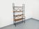 Vintage Italian bookshelf in teak and metal from the 1960s.
