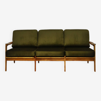 Canapé de style scandinave en merisier, années 1960