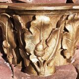Gilded carved wooden capital, 18th century.