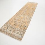 2x10 Orange & Navy Blue Floral Vintage Runner Rug, 73x297Cm