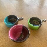 Breakfast service, two-tone glazed ceramic, vintage 1950