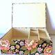 Box old pink flowers haberdashery