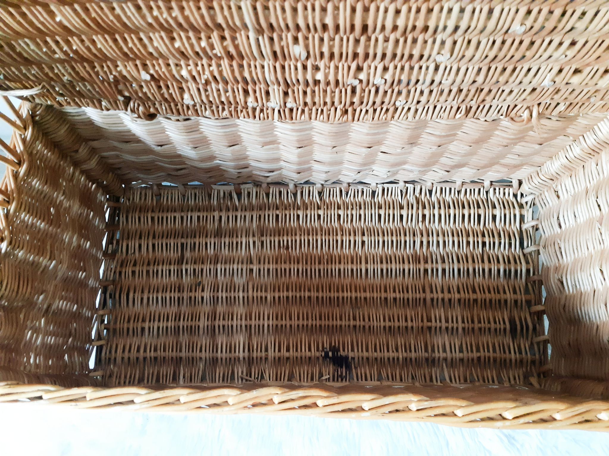 Old toy chest in rattan