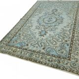 Overdyed Wool Vintage Handmade Carved Rug 170 cm x 297 cm