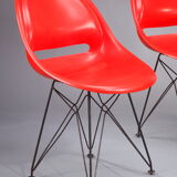 Set of four chairs with base