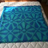 Couverture 220 X 240 losanges et fleurs 70's