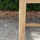 Large solid oak farmhouse table in raw wood