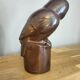 Glazed stoneware owl signed Drillon – Puisaye, 1950s