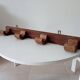 Antique wall coat rack folk art