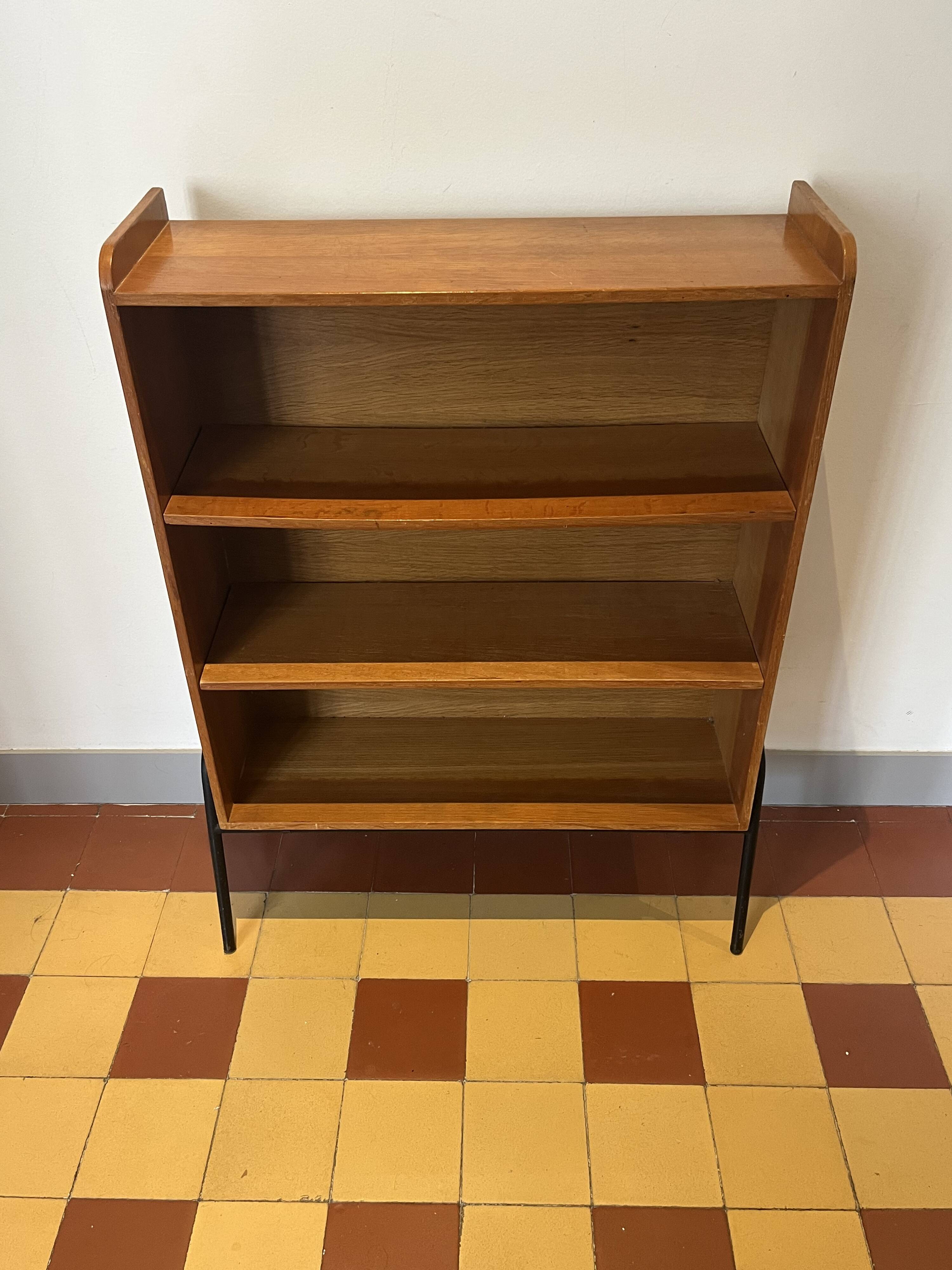 Vintage guariche style bookcase / shelf, 1960