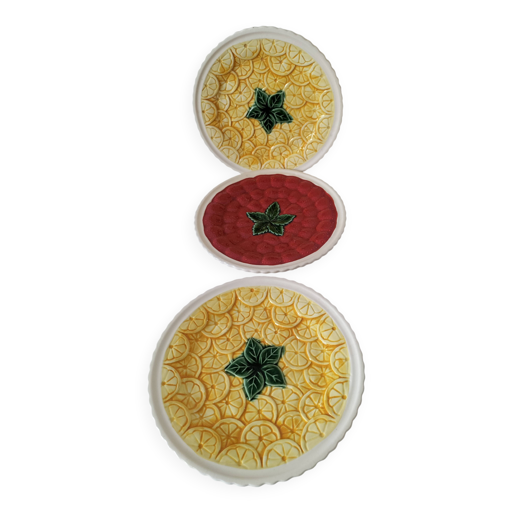 Trio of fruit slushie plates