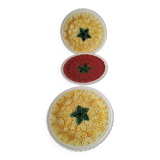 Trio of fruit slushie plates