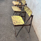 4 chaises bienaise pliantes