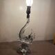 Crystal lamp base in the shape of a fish, 1950s