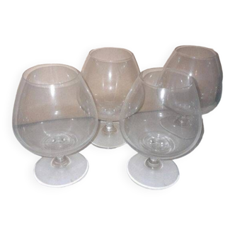 Set of 4 glasses ht 15 cm Set of 4 large cognac glasses -