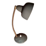 Bedside desk lamp metal velvet blue gray