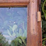 Lot of 4 oak windows H141xL112/117cm old small panes