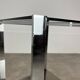 Chrome metal and smoked glass side table, 70s, side table