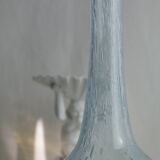 Pair of vintage biot bubbled blown glass soliflores