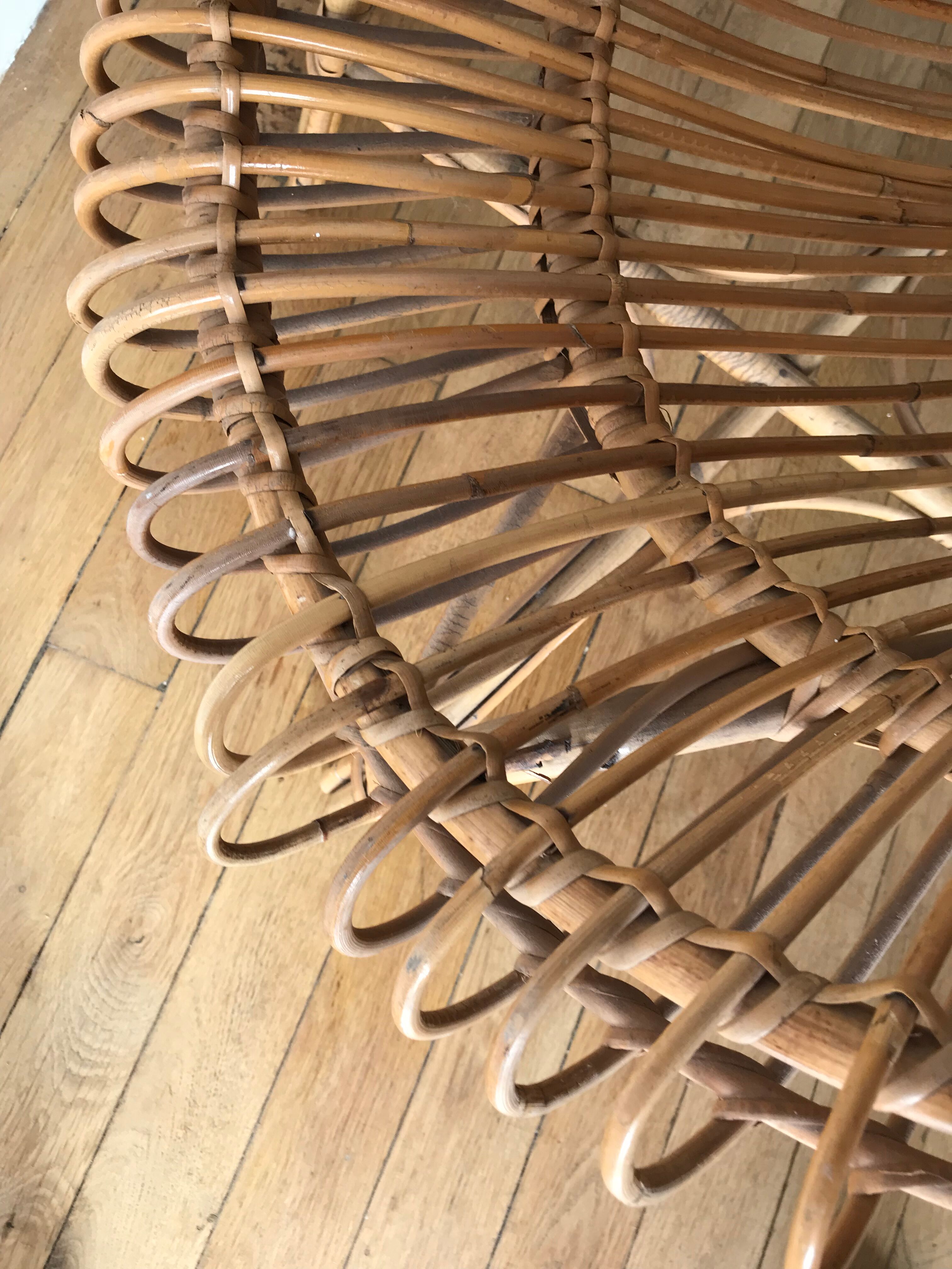 Rattan armchair