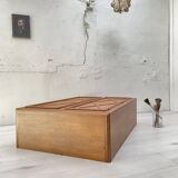 Storage unit in solid oak and veneer, circa 1960.